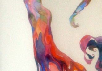 impressionist watercolor flamenco dancer
