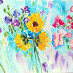 floral, impressionist, still life, contemporary impressionism