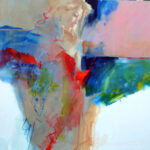 Figurative artwork by artist Johnson known for his portraits of ladies.